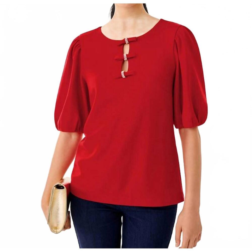 NEW LILLY PULITZER ethenia knit top in cranberry red